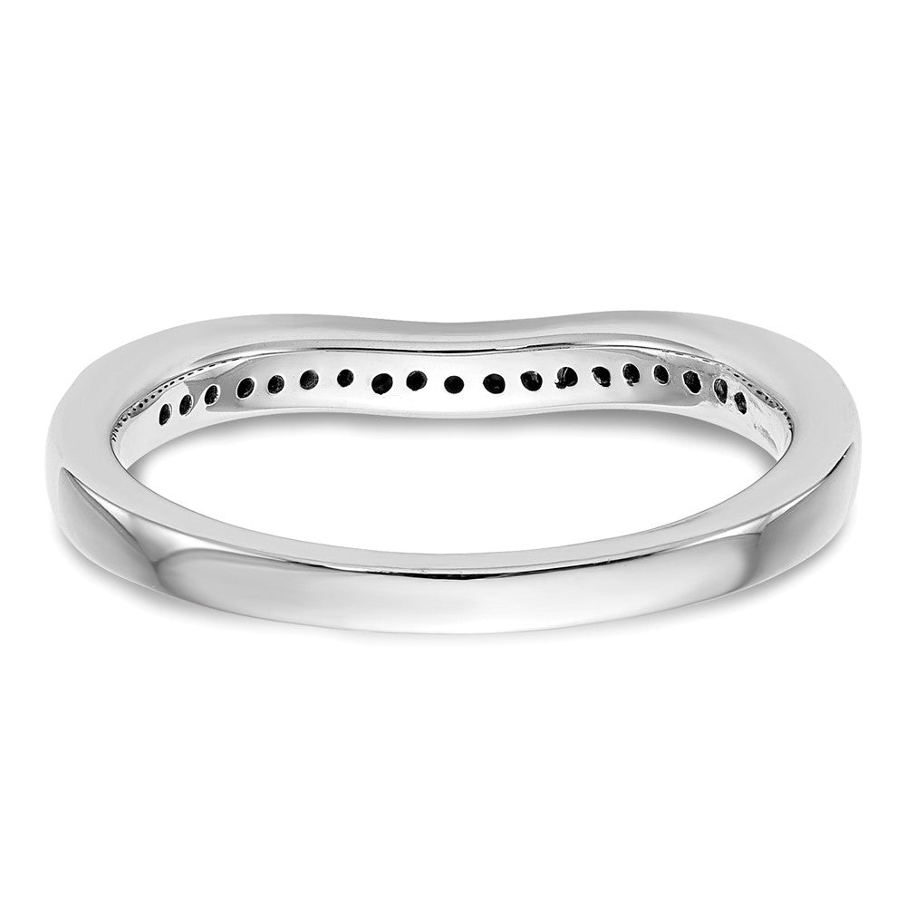 0.12ct. CZ Solid Real 14k White Gold Wedding Wedding Band Ring