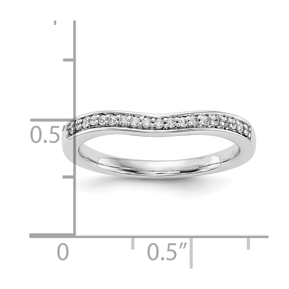 0.12ct. CZ Solid Real 14k White Gold Wedding Wedding Band Ring