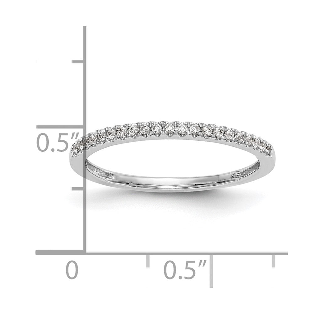 0.10ct. CZ Solid Real 14K White Gold Wedding Wedding Band Ring