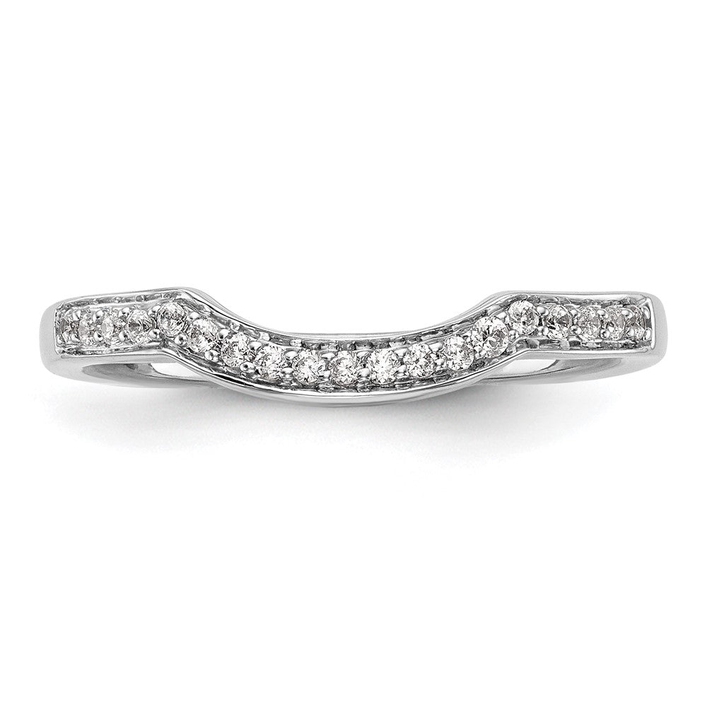 0.12ct. CZ Solid Real 14K White Gold Wedding Wedding Band Ring