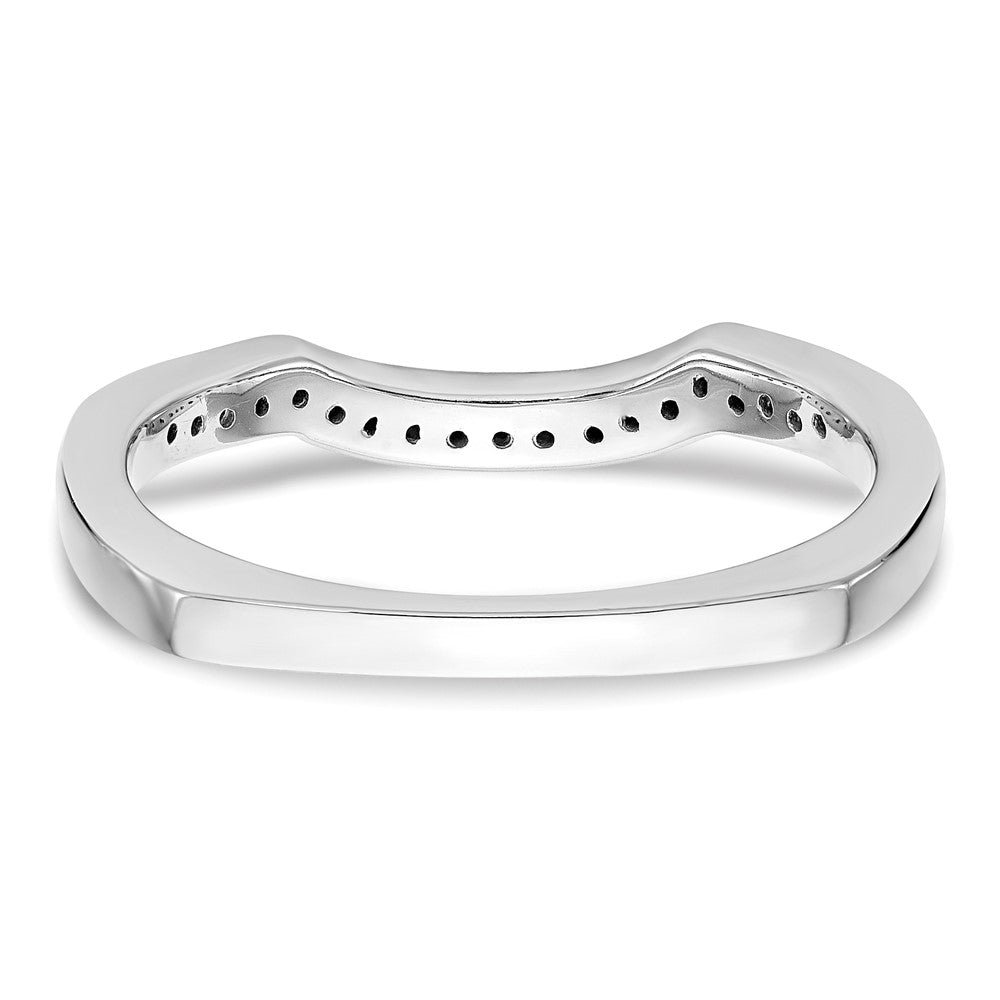 0.12ct. CZ Solid Real 14K White Gold Wedding Wedding Band Ring