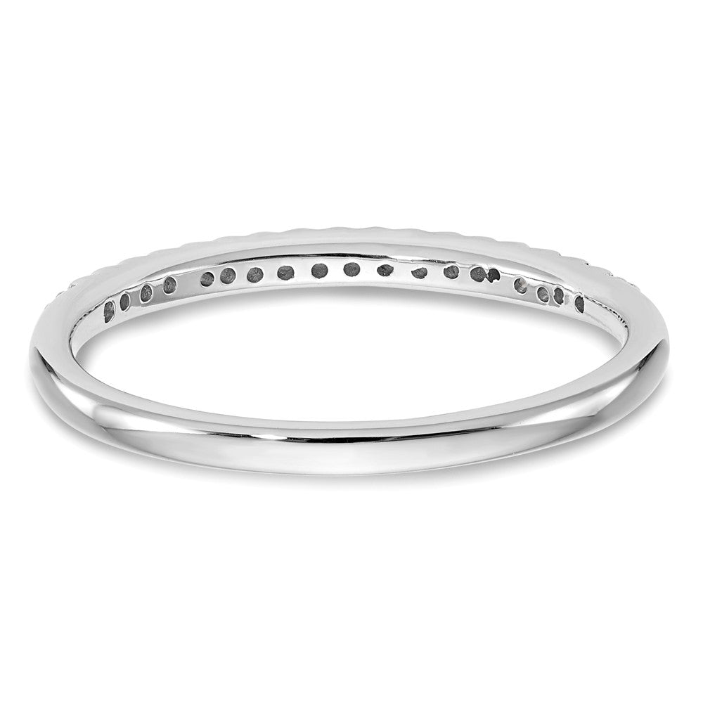 0.12ct. CZ Solid Real 14K White Gold Wedding Wedding Band Ring