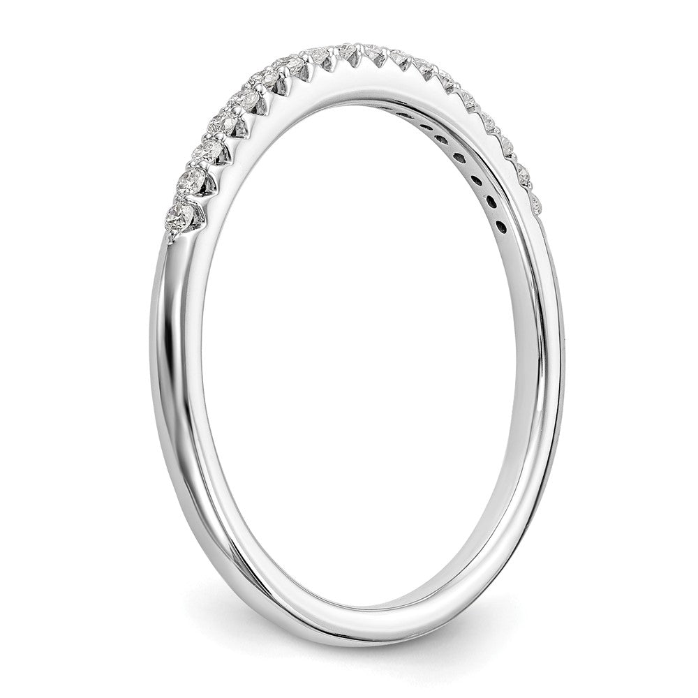 0.12ct. CZ Solid Real 14K White Gold Wedding Wedding Band Ring