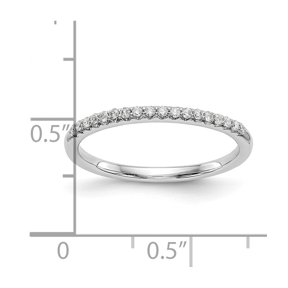 0.12ct. CZ Solid Real 14K White Gold Wedding Wedding Band Ring