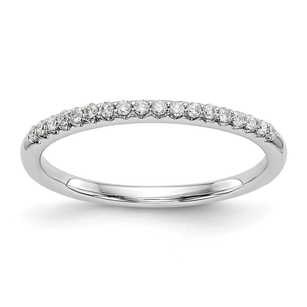 0.12ct. CZ Solid Real 14K White Gold Wedding Wedding Band Ring