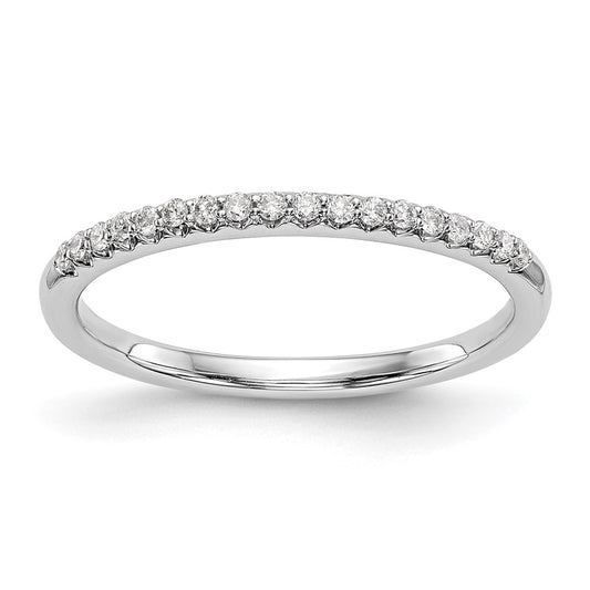 0.12ct. CZ Solid Real 14K White Gold Wedding Wedding Band Ring