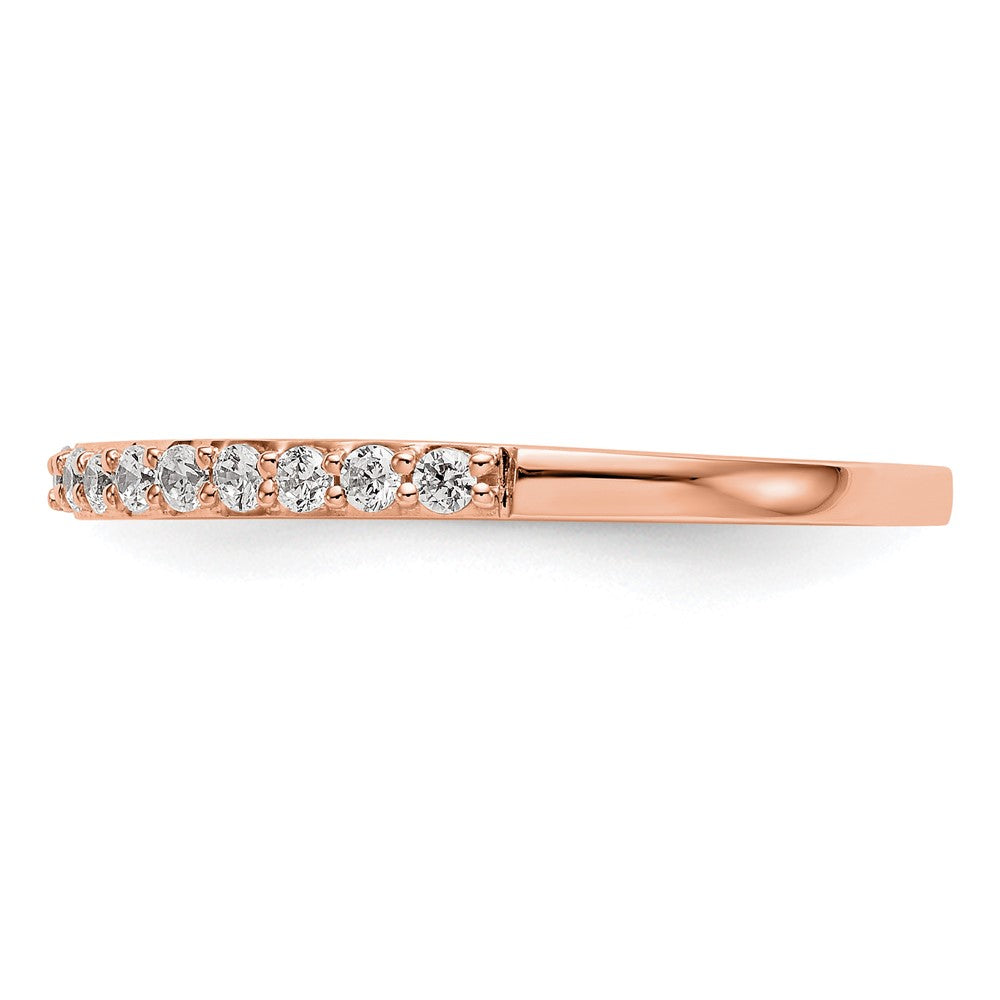 14K Rose Gold Real Diamond Wedding Band