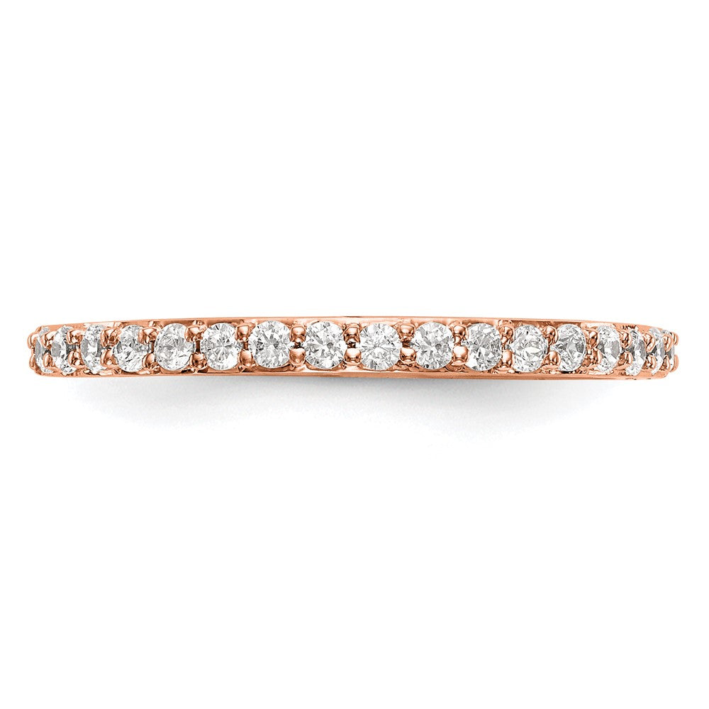 14K Rose Gold Real Diamond Wedding Band