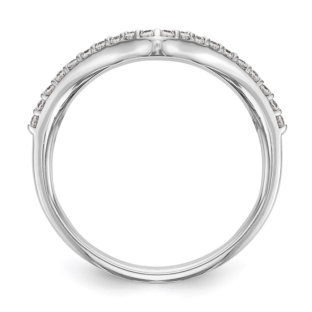 14K White Gold Real Diamond Wedding Band