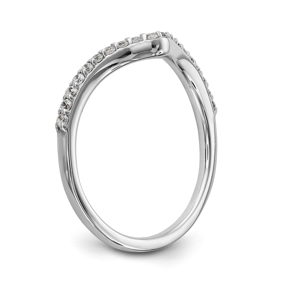 14K White Gold Real Diamond Wedding Band