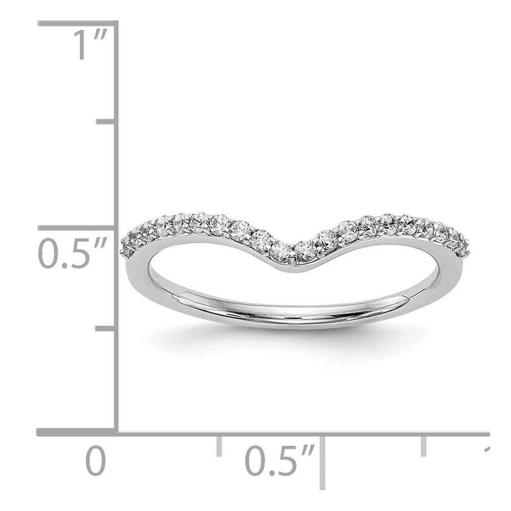 14K White Gold Real Diamond Wedding Band