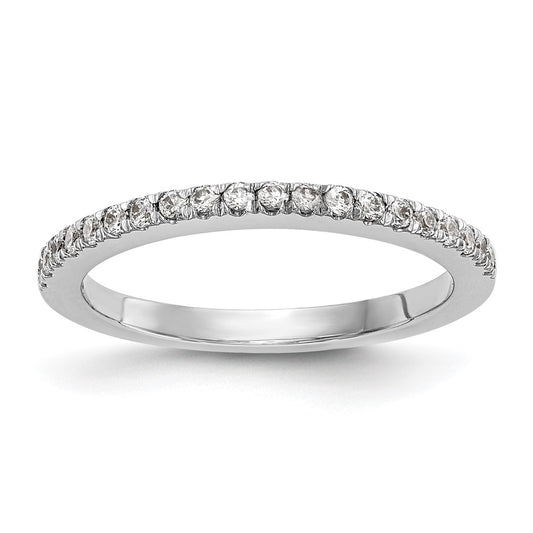 14K White Gold Real Diamond Wedding Band