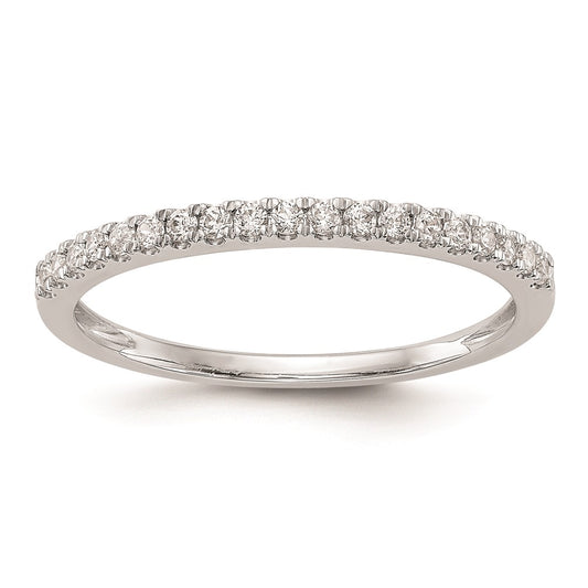 14K White Gold Real Diamond Wedding Band