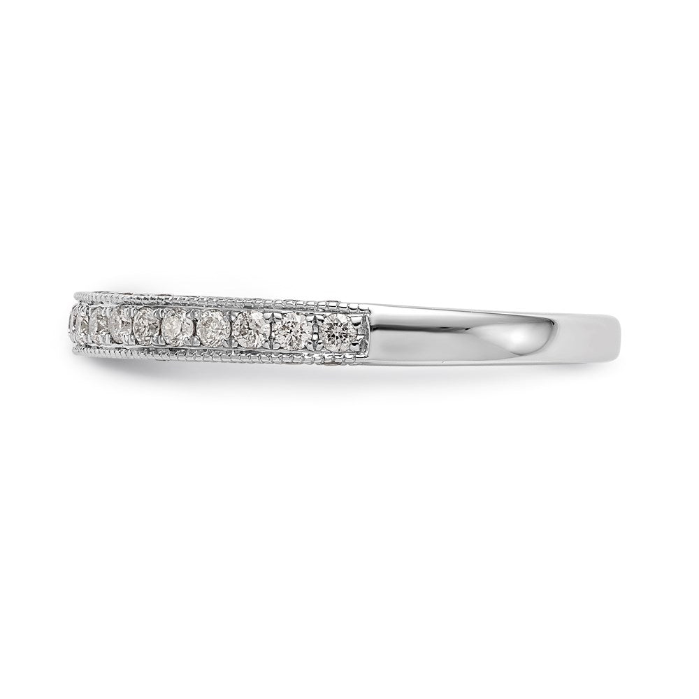 14K White Gold Real Diamond Wedding Band