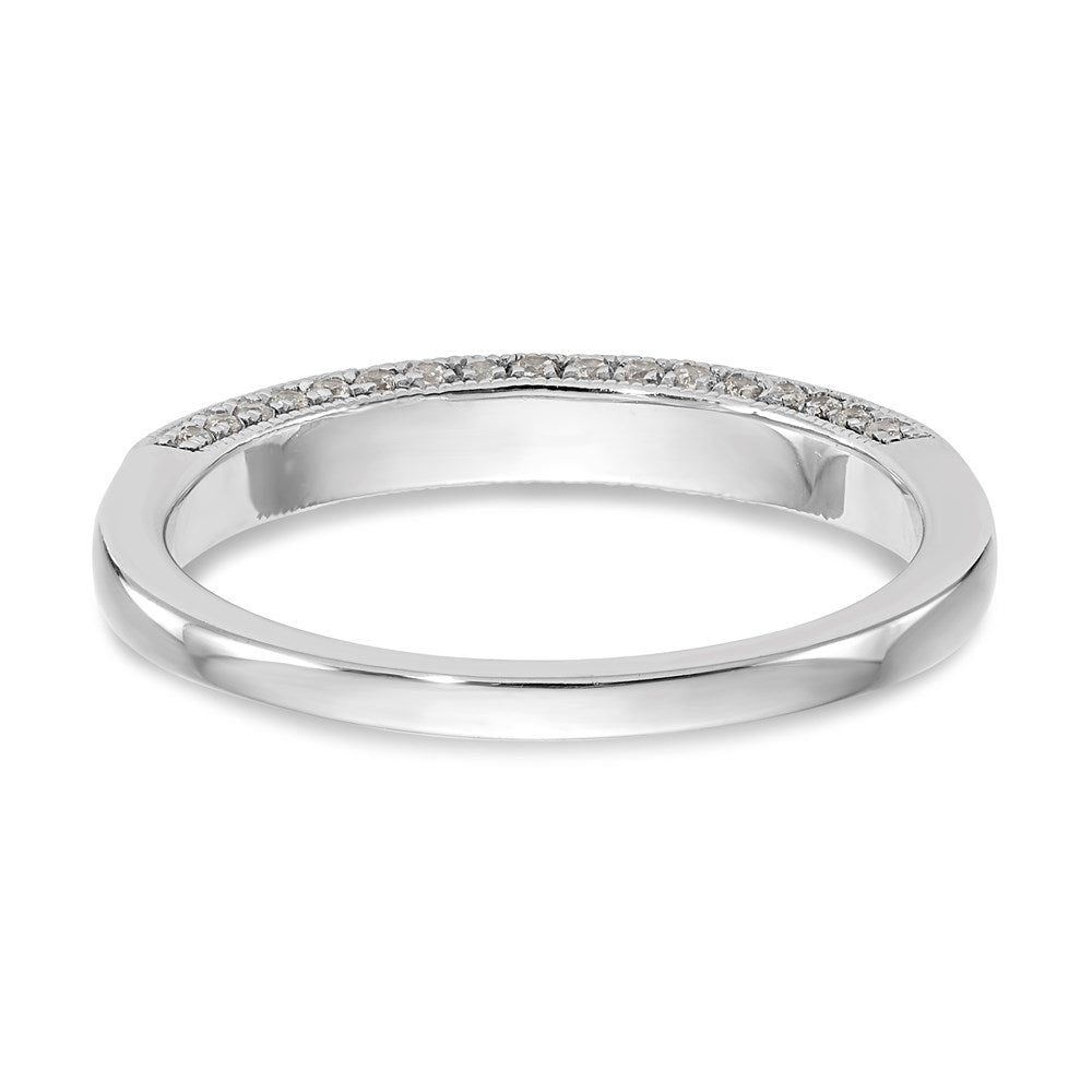 14K White Gold Real Diamond Wedding Band