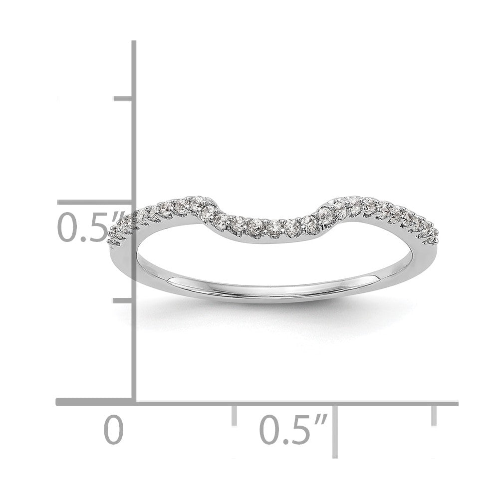 0.13ct. CZ Solid Real 14K White Gold Wedding Wedding Band Ring