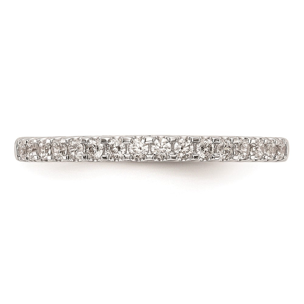 14K White Gold Real Diamond Wedding Band