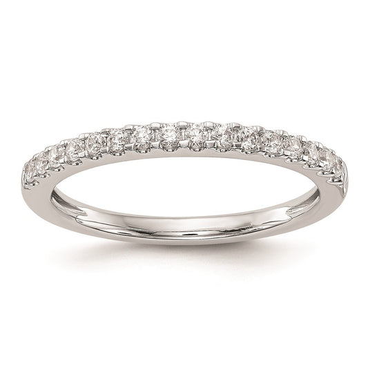 14K White Gold Real Diamond Wedding Band