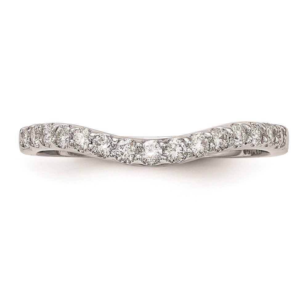 14K White Gold Real Diamond Wedding Band