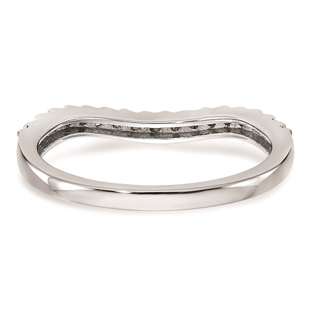 14K White Gold Real Diamond Wedding Band