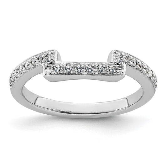 14K White Gold Real Diamond Wedding Band