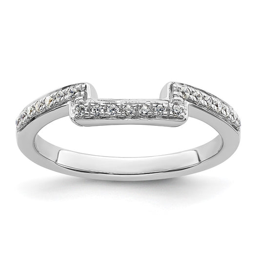 14K White Gold Real Diamond Wedding Band