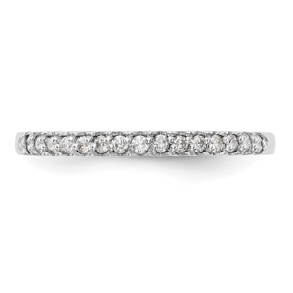 14K White Gold Real Diamond Wedding Band