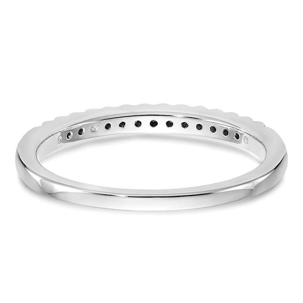 14K White Gold Real Diamond Wedding Band