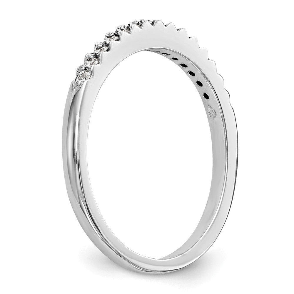 14K White Gold Real Diamond Wedding Band