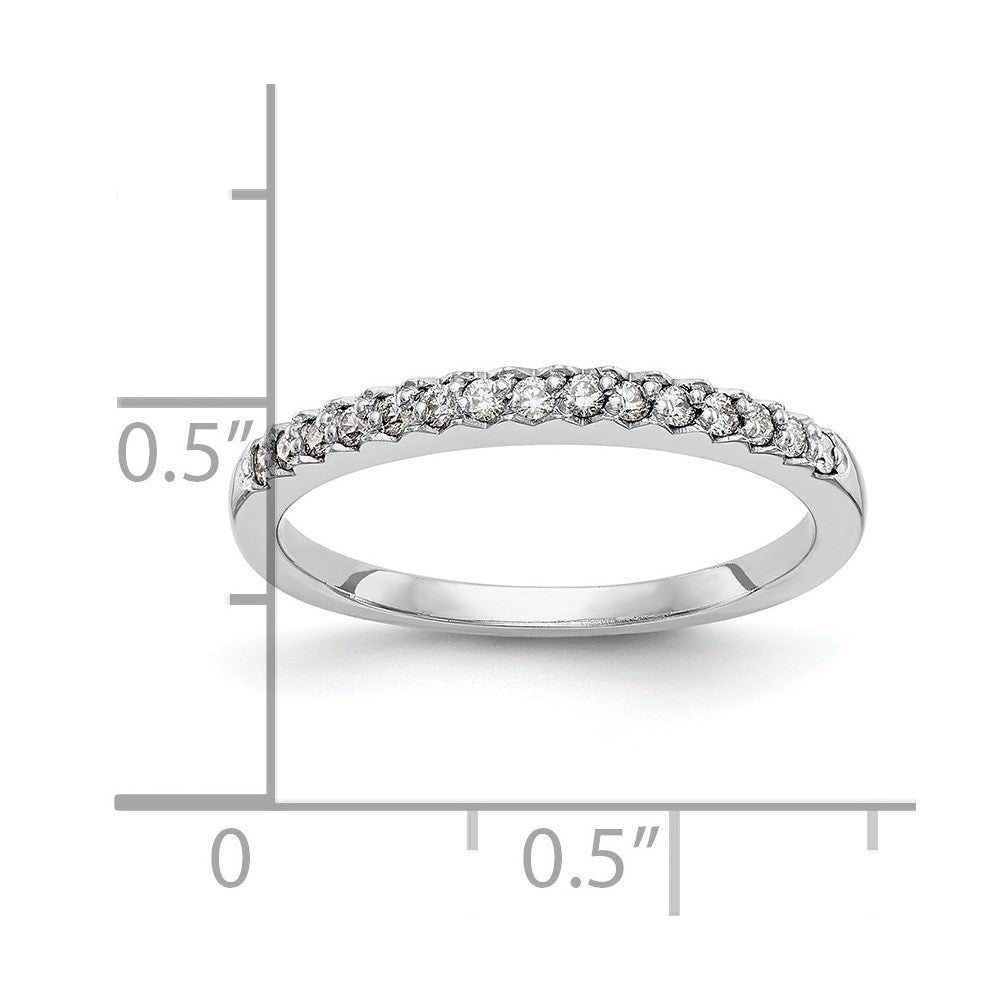 14K White Gold Real Diamond Wedding Band