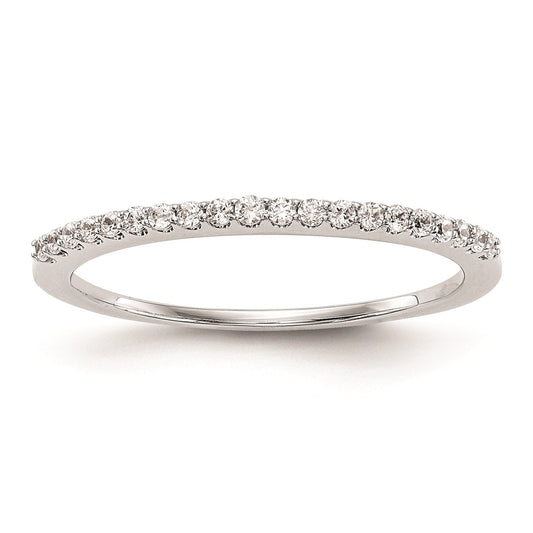 14K White Gold Real Diamond Wedding Band