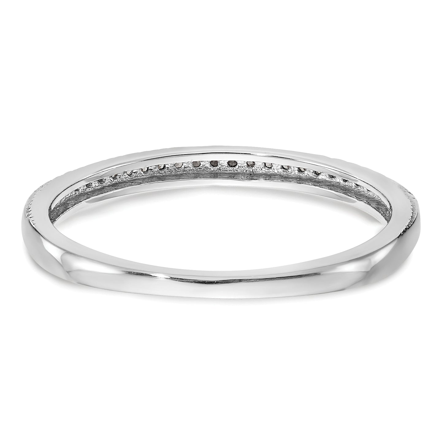 0.08ct. CZ Solid Real 14K White Gold Wedding Wedding Band Ring