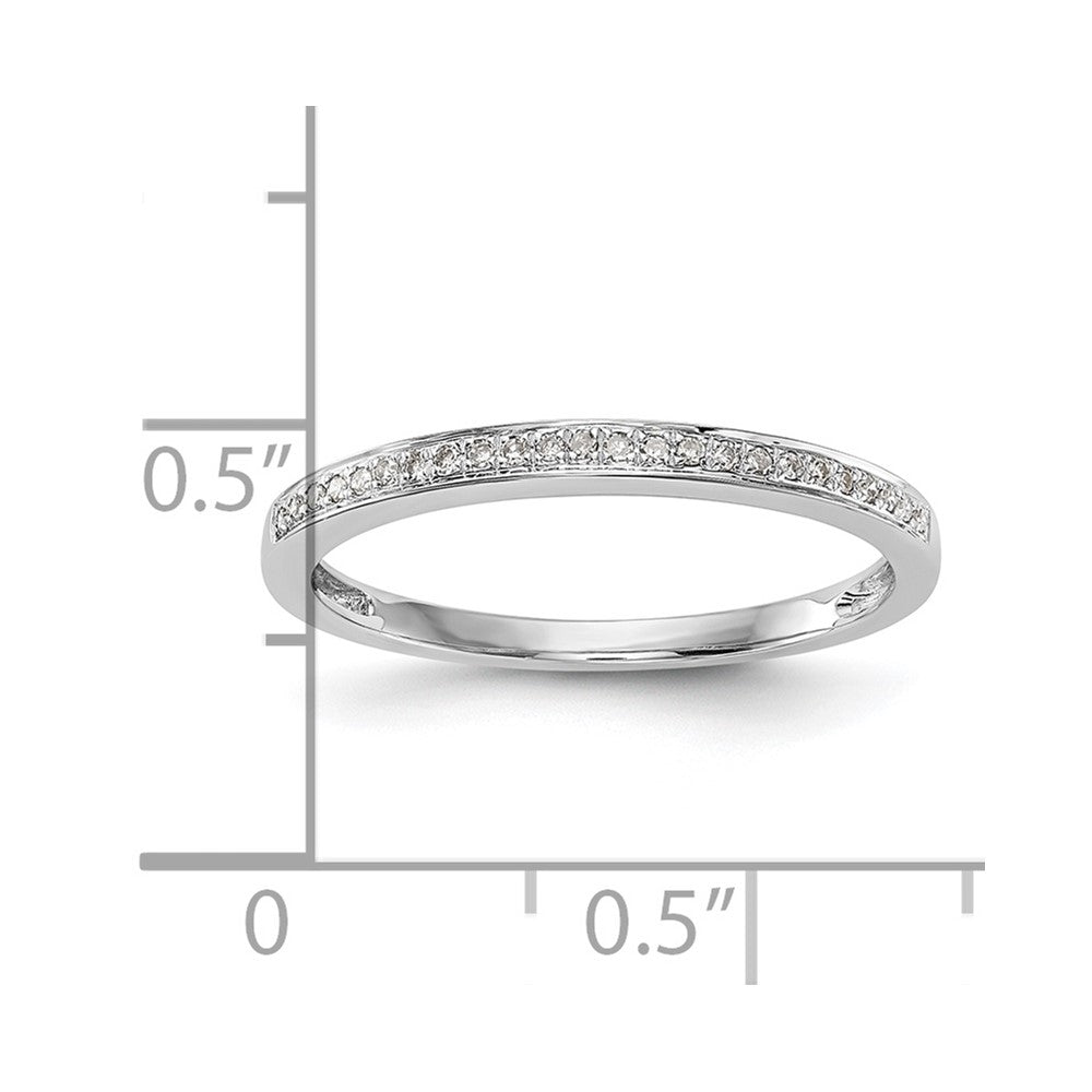 0.13ct. CZ Solid Real 14k White Gold Set of 2 Wedding Wedding Band Rings