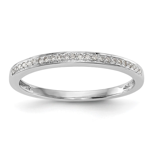 14k White Gold Real Diamond Set of 2 Wedding Bands