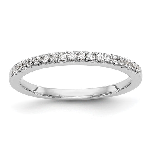 14K White Gold Real Diamond Wedding Band