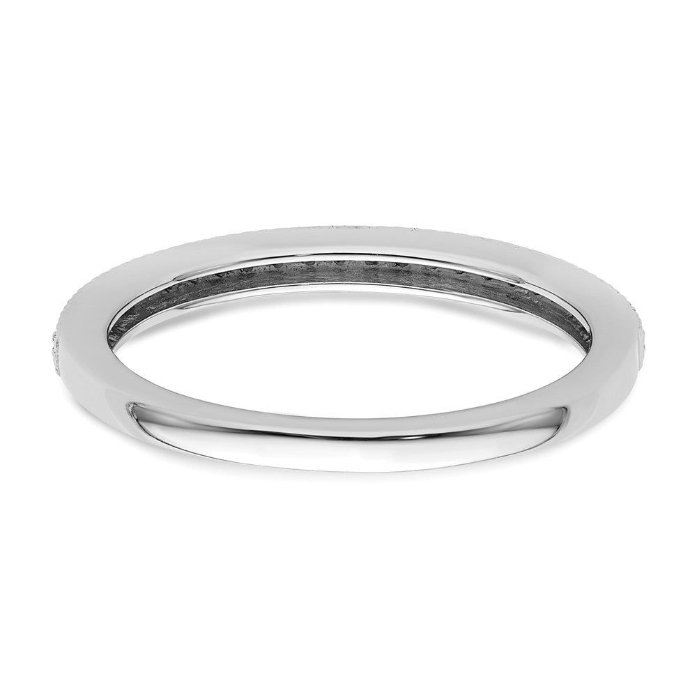 0.15ct. CZ Solid Real 14K White Gold Wedding Wedding Band Ring