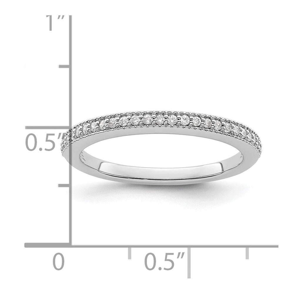 0.15ct. CZ Solid Real 14K White Gold Wedding Wedding Band Ring