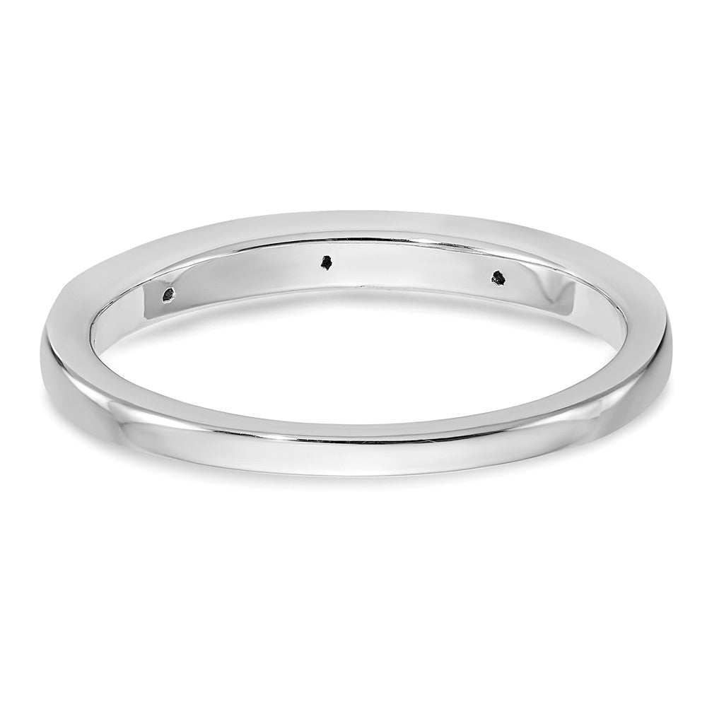 14K White Gold Real Diamond Wedding Band