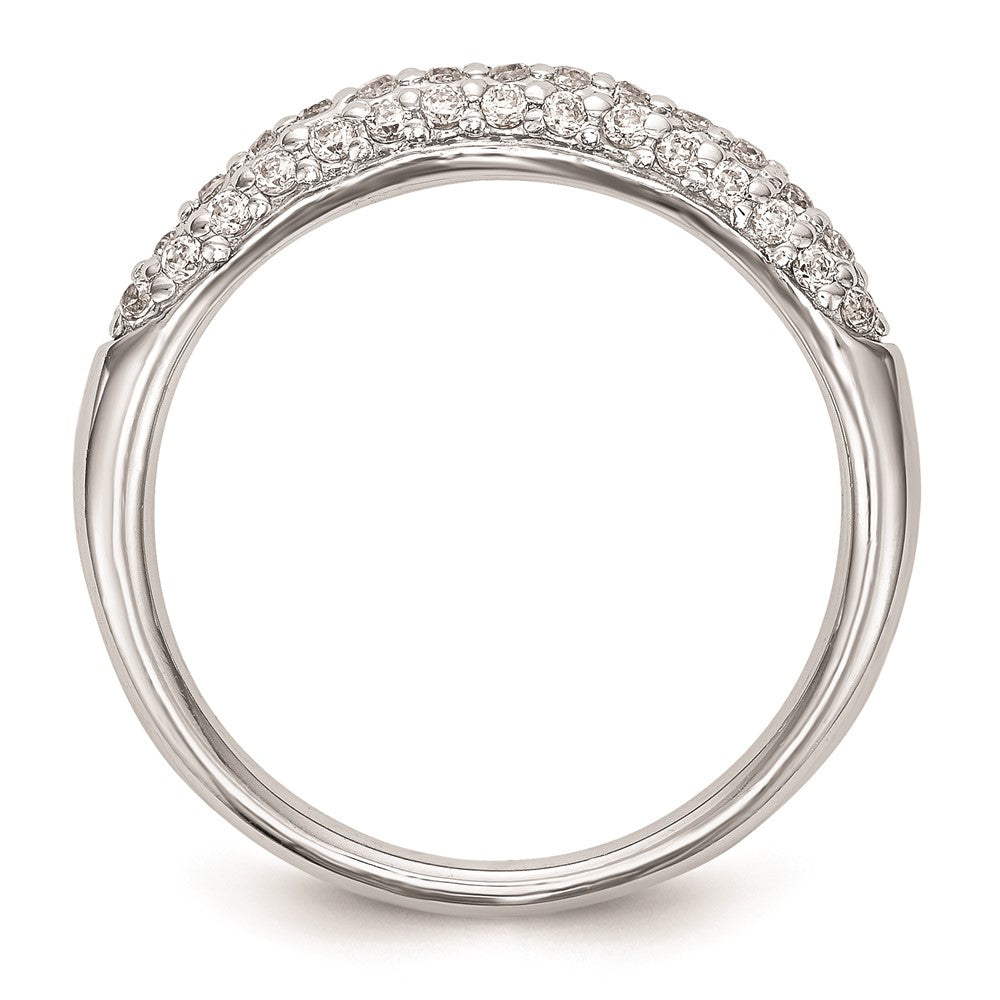 14K White Gold Real Diamond Wedding Band