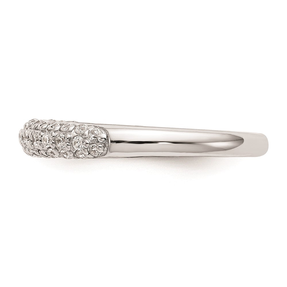 14K White Gold Real Diamond Wedding Band