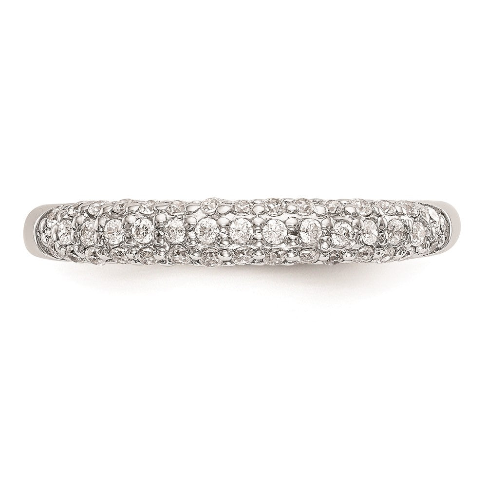 14K White Gold Real Diamond Wedding Band