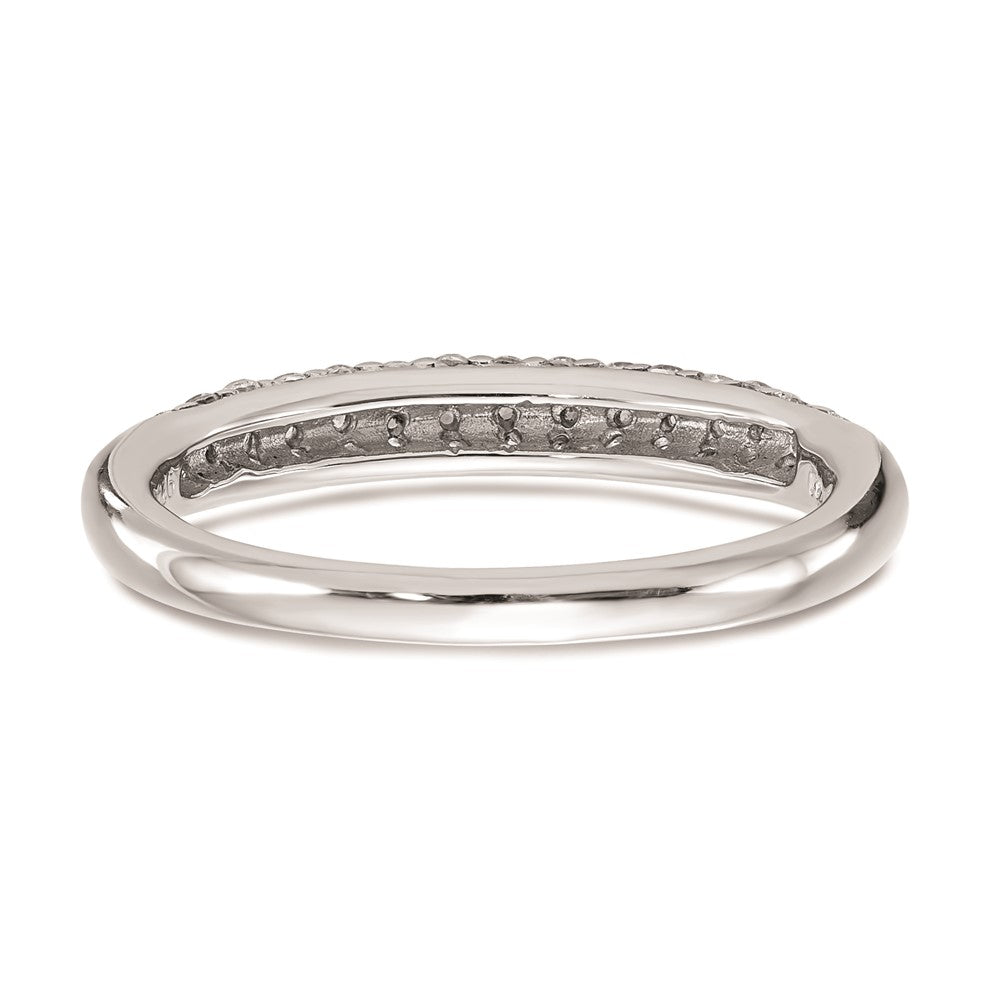 14K White Gold Real Diamond Wedding Band