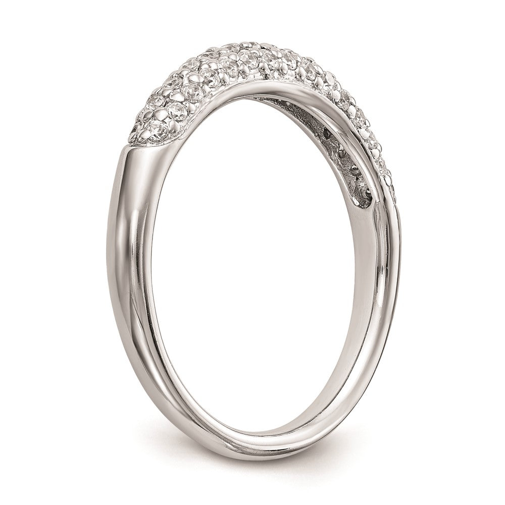 14K White Gold Real Diamond Wedding Band