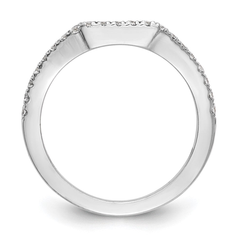 14K White Gold Real Diamond Wedding Band