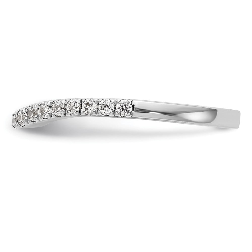 14K White Gold Real Diamond Wedding Band