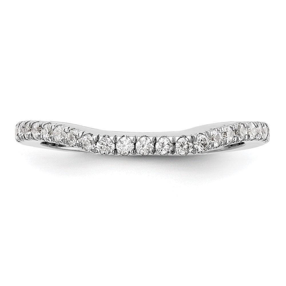 14K White Gold Real Diamond Wedding Band