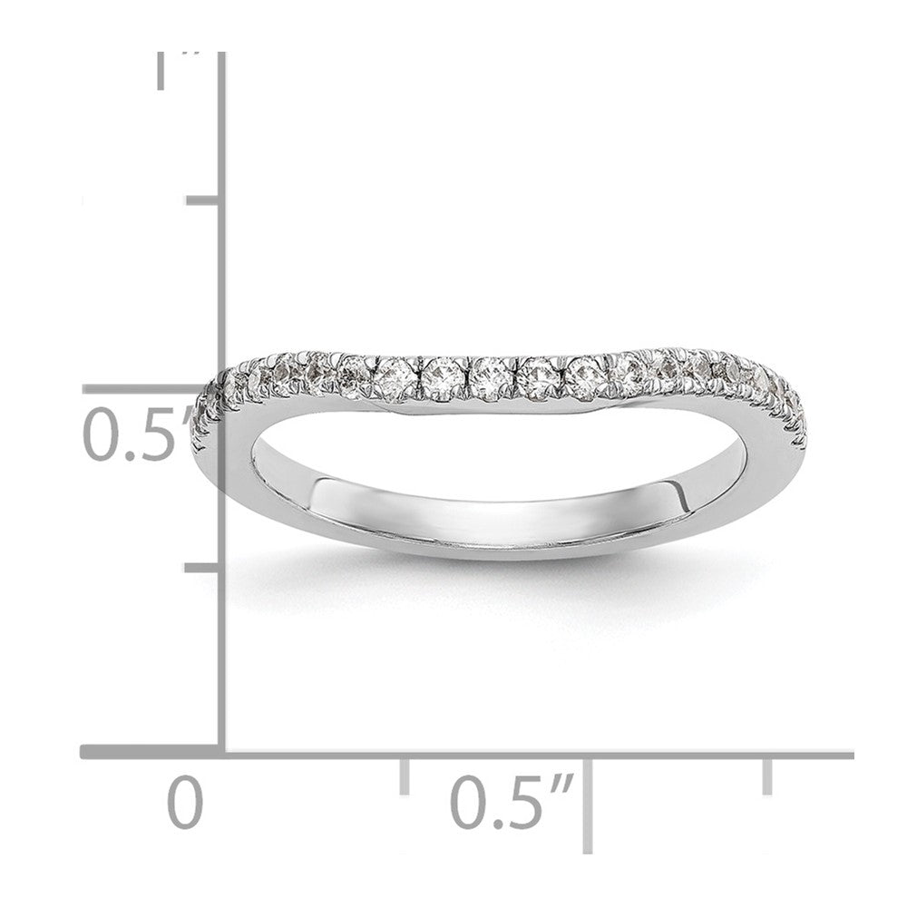 14K White Gold Real Diamond Wedding Band