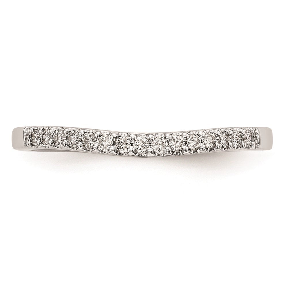 14k White Gold Real Diamond Wedding Band