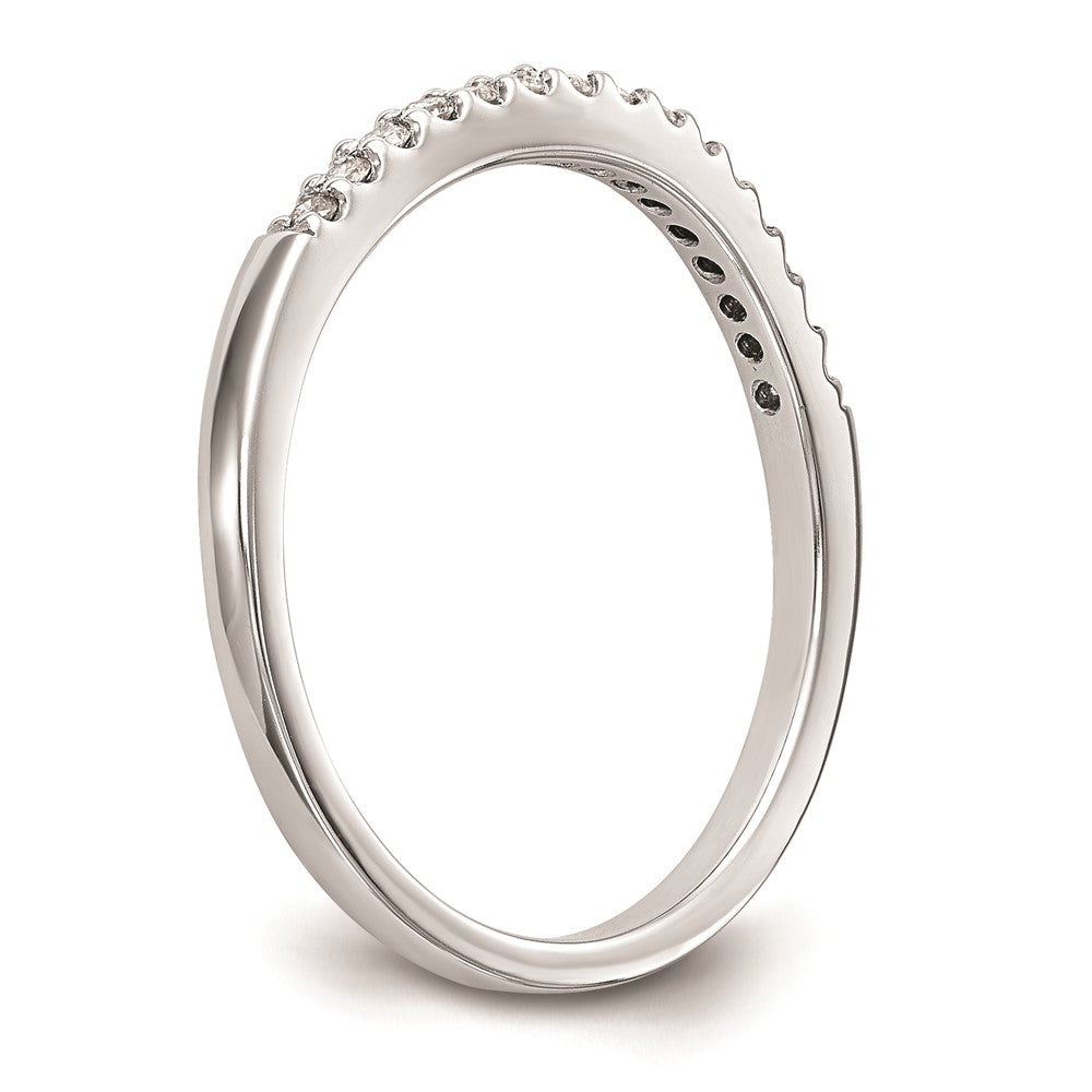 14k White Gold Real Diamond Wedding Band