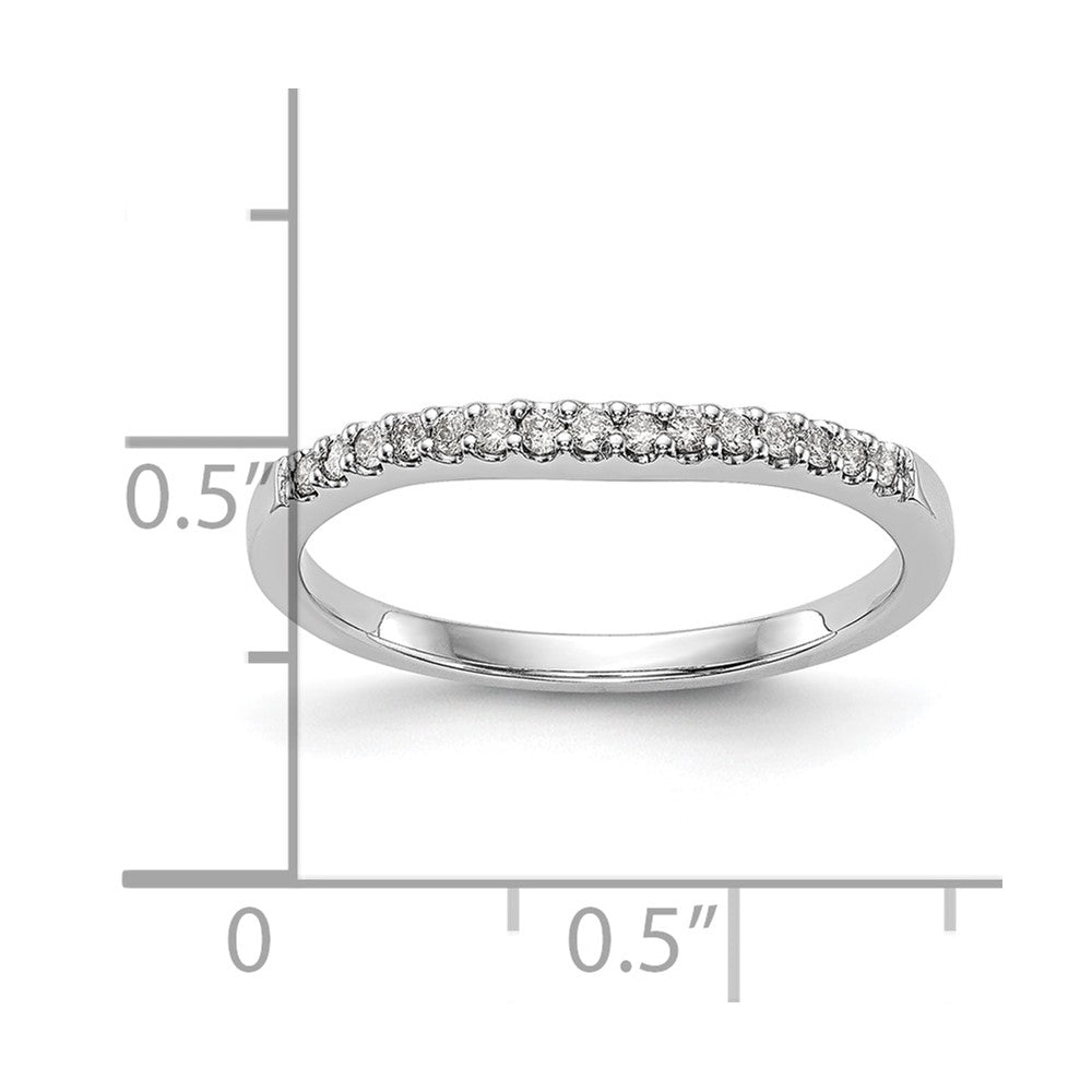 14k White Gold Real Diamond Wedding Band